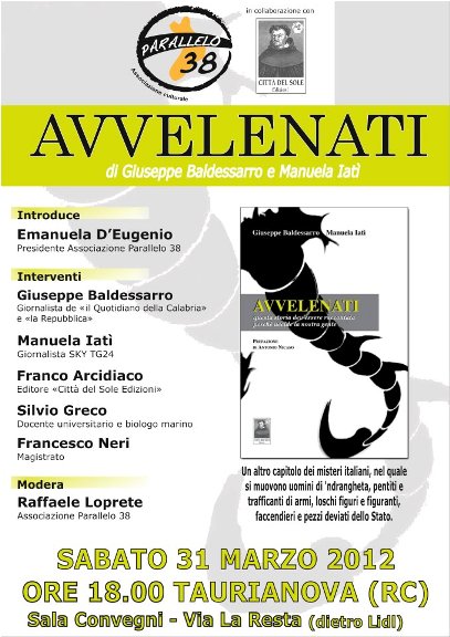 Gioia, sabato la presentazione del libro “Avvelenati”