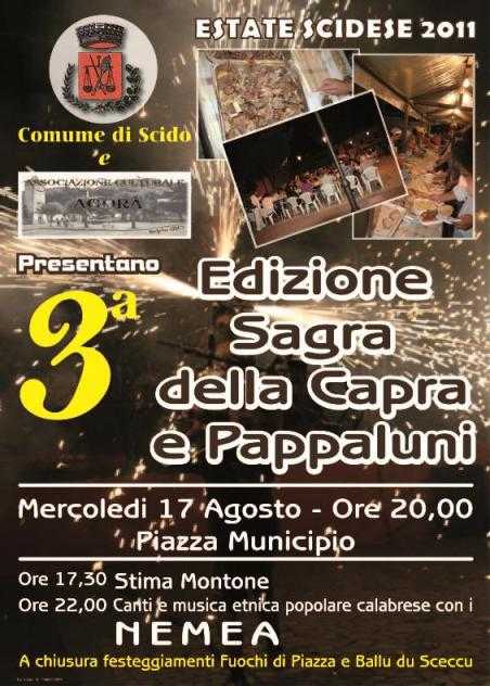 Scido, il 17 agosto “Sagra della Capra e du Pappaluni”