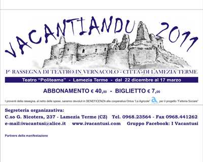 Lamezia Terme, al via “Vacantiandu 2011”