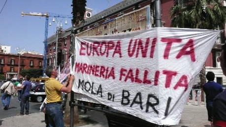 Pescatori in piazza a Roma