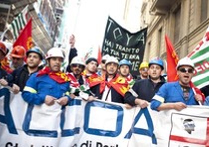 Alcoa in piazza a Roma