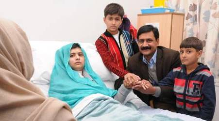 La baby attivista Malala con mamma e papa’