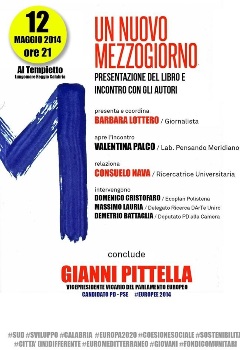 Lunedì 12 maggio presentazione del testo “Un Nuovo Mezzogiorno” di Gianni Pittella e Consuelo Nava