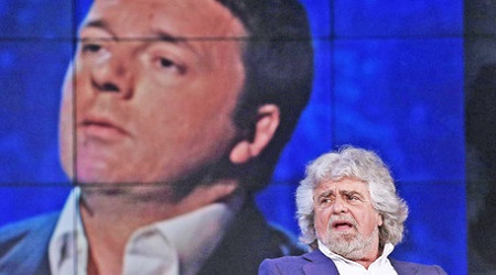 Guerra Tra Renzi e Grillo a colpi di hashtag