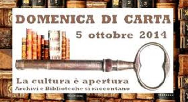 Anche a Lamezia la manifestazione “Domenica di Carta 2014” La manifestazione è stata promossa dal Ministero dei Beni e delle attività culturali e del turismo per valorizzare musei, aree archeologiche e monumenti di carta