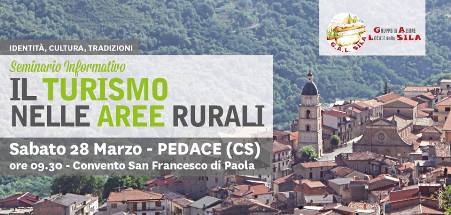 “Il turismo nelle aree rurali: identità, cultura, tradizioni” E' il tema del convegno che si terrà sabato, alle 9.30, a Pedace