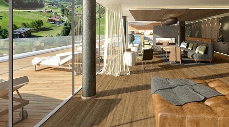 Valle Aurina: Il sole illumina la nuova A&L Spa Al Wellnessresort  Alpenschlossl & Linderhof di Cadipietra: 7 piscine e 7 saune, tra cui quelle panoramiche della Sky Lounge. Lettini sospesi come amache e vista sulle montagne per il relax