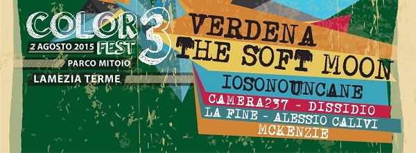 Lamezia, va in scena la terza edizione del Colorfest Sul palco i Verdena, The Soft Moon e IoSonoUnCane