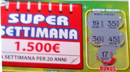 Villa San Giovanni, pensionato vince rendita per 20 anni L'uomo avrà a disposizione 1.500 euro a settimana grazie al "Super Settimana" di Gratta e Vinci