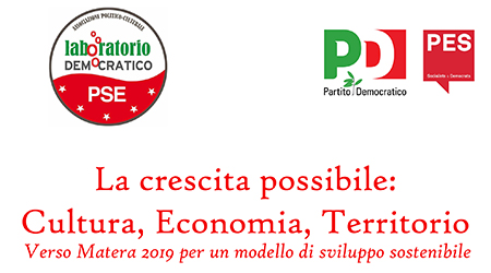 Crescita economica e sviluppo sostenibile: se ne parla a Rende LabDem PD Calabria organizza, giovedì 26 novembre, una manifestazione dal titolo “La crescita possibile: Cultura, Economia, Territorio. Verso Matera 2019 per un modello di sviluppo sostenibile”