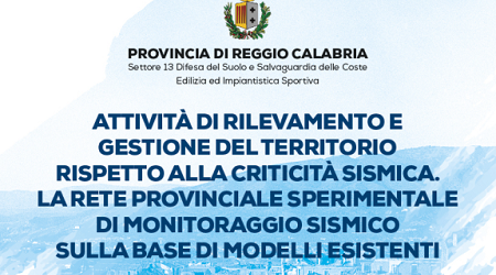 Reggio, Provincia organizza convegno su difesa del suolo Sarà presentata la "rete provinciale sperimentale di monitoraggio sismico"