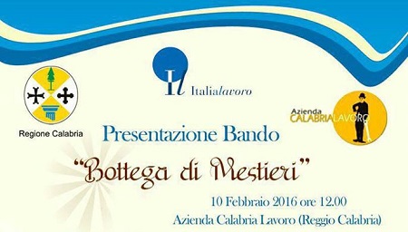 Regione, domani presentazione bando “Bottega di mestieri” Si lavora su competenze specialistiche verso le nuove generazioni