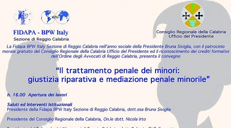 Reggio, convegno sul trattamento penale dei minori Presenti molte autorità e referenti delle istituzioni