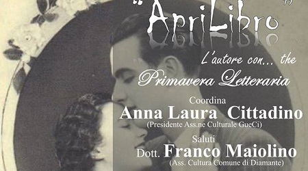 A Diamante parte “ApriLibro – Primavera letteraria” La rassegna prevede tre diversi appuntamenti