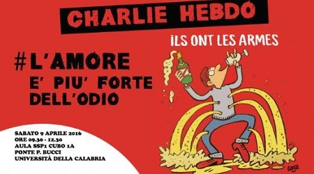 Unical, iniziativa con giornalisti redazione Charlie Hebdo Importante dibattito sulla libertà di manifestazione del pensiero