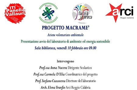 A Reggio laboratorio ambiente ed energia sostenibile Promosso dall'Arci cittadino con la collaborazione dell'Iti "Panella Vallauri"