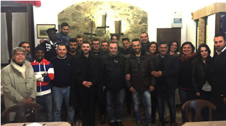 Sante De Angelis in visita all’Asd Saint Michel Don Gaudioso Mercuri accoglie il rettore dell’Accademia Bonifaciana di Anagni