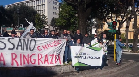 Ex tribunale di Rossano, nuova protesta a Roma Battaglia di civiltà, legalità e di dignità territoriale