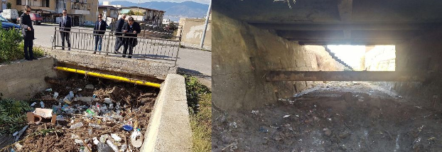 Completata messa in sicurezza torrente Condorato ad Archi Sopralluogo sul torrente Malavenda