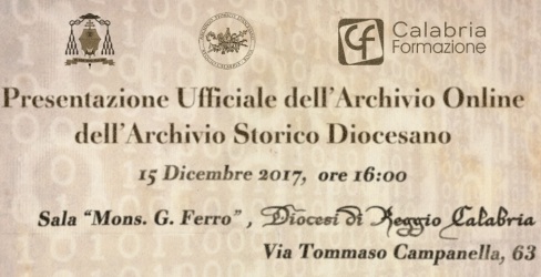 Venerdì presentazione Archivio Storico Diocesano online Oltre quattro anni di operazioni di digitalizzazioni a disposizione dell'utenza