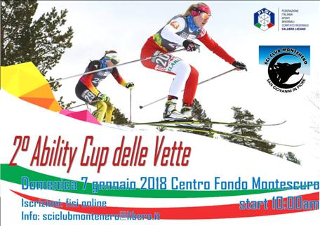 Avvio di stagione per il CAL FISI Con la 2° Ability Cup delle Vette al Centro Fondo Montescuro