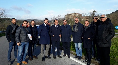 Consegnati lavori completamento Sp 42 Sopralluogo del presidente della Provincia di Catanzaro, Enzo Bruno