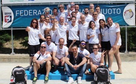 Terza vittoria consecutiva degli Anzianotti Al Meeting “Città di Cosenza” la Anzianotti Nuoto Master sale sul gradino più alto del podio