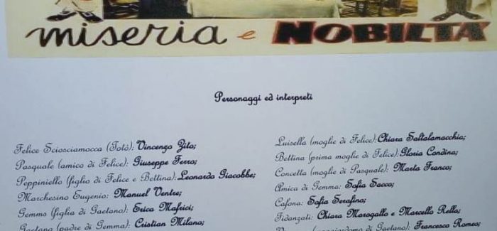 Gioia, alla Casa del Fanciullo in scena “Miseria e Nobiltà” La celebre commedia, specchio tragicomico della condizione umana, rappresentata dagli alunni della "Montale"