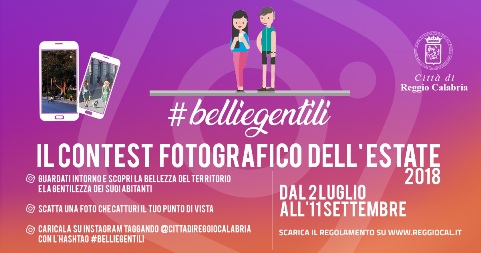 Il Comune di Reggio Calabria approda su Instagram Lancia #belliegentili, il contest fotografico dell’estate reggina