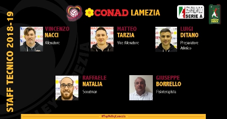 Conad Lamezia, definito lo staff tecnico Ecco chi affiancherà coach Vincenzo Nacci