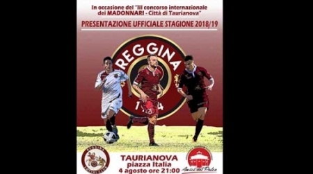 La città di Taurianova abbraccia la Reggina Calcio Presentazione ufficiale in occasione della terza edizione del Concorso Internazionale dei Madonnari