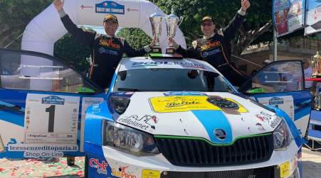 Rally del tirreno di Messina (Sicilia) Vince la Skoda Fabia R5 di Totò Riolo e Gianfranco Rappa 16 ° Rally del Tirreno                                                         