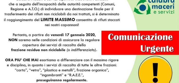 Corigliano-Rossano, Stasi: “Calabra Maceri si scusi pubblicamente” Rifiuti/dopo il danno, la lezione dei miracolati Intollerabili gli insulti ai sindaci 