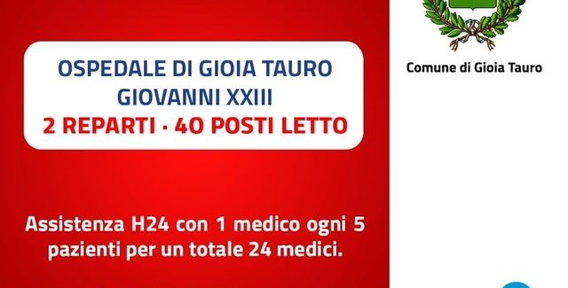 Coronavirus, l’ospedale di Gioia Tauro si attrezza a tempo record. 40 posti letto per una nuova terapia intensiva La struttura si doterà di 8 ventilatore polmonari. La soddisfazione del sindaco Aldo Alessio 