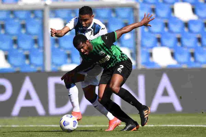 Berardi risponde a Gosens, è 1-1 fra Sassuolo e Atalanta