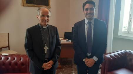 Nicola Irto, ha incontrato Monsignor Fortunato Morrone Il vicepresidente del Consiglio regionale si è recato alla Curia Metropolitana di Reggio Calabria per l’arcivescovo della Diocesi di Reggio-Bova