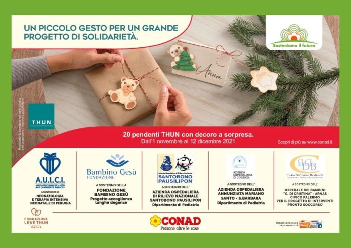 Conad con la collezione Thun sostiene gli ospedali pediatrici