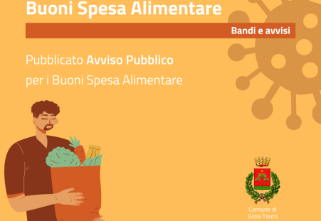 Gioia Tauro, Buoni Spesa Alimentare Pubblicato Avviso Pubblico per i Buoni Spesa Alimentare per i nuclei familiari in difficoltà