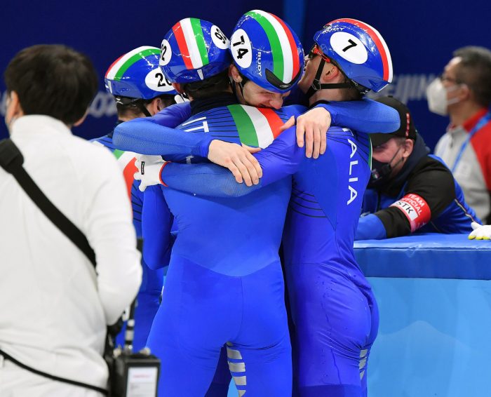 Bronzo della staffetta maschile di short track nei 5000 metri