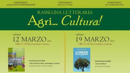 Taurianova, rassegna letteraria “Agri… Cultura!”. All’interno la locandina Si terrà nei giorni 12 e 19 marzo 2022 presso la Sala Consiliare del Comune