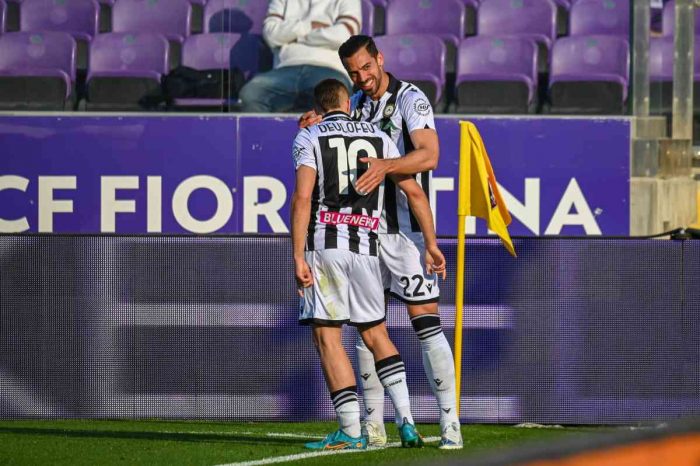 Fiorentina travolta, poker dell’Udinese al “Franchi”