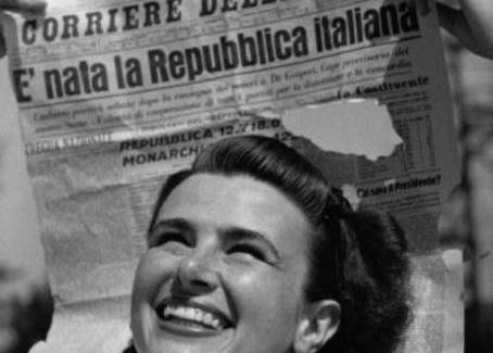 L’Italia della Repubblica e della grande bellezza Il volto della Repubblica era donna, aveva 24 anni e con sé una breve esperienza da insegnante ed una collaborazione con il quotidiano socialista “Avanti"