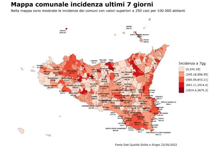 In Sicilia più contagi Covid, lieve incremento delle ospedalizzazioni