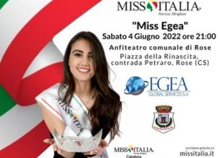 Miss Italia Calabria 2022 ai nastri di partenza: il 4 giugno a Rose (CS) La prima serata sarà con l’elezione di Miss Egea 2022