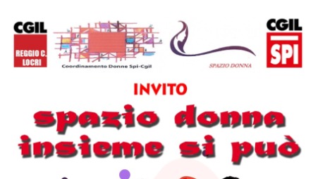 A Reggio Calabria nasce lo sportello “Spazio Donna insieme si può” Venerdì 3 giugno alle ore 10.30 l’inaugurazione presso la sede Lega Spi