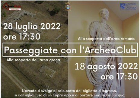 Programma culturale delle restanti settimane del mese di agosto al Parco Archeologico Nazionale di Locri Epizefiri Continuano gli appuntamenti di promozione culturale promossi dalla direzione del Museo e Parco Archeologico Nazionale di Locri