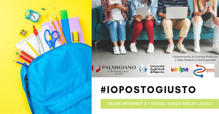 Arriva nelle scuole di Palermo #IOPOSTOGIUSTO, per un corretto uso di internet