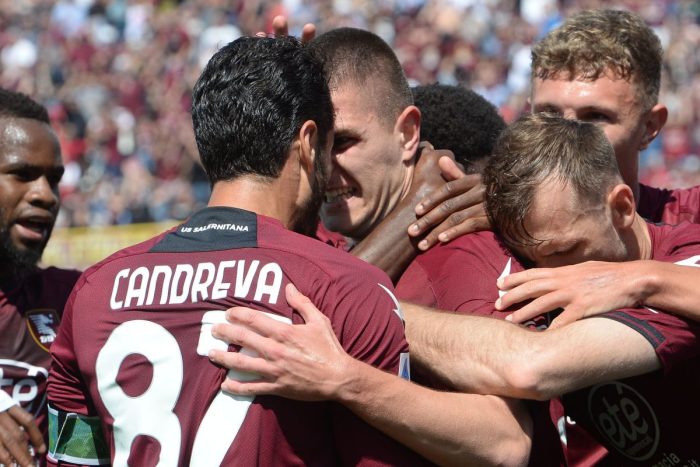 Salernitana-Atalanta 1-0, decide Candreva nel recupero