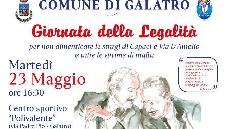 A Galatro la “Partita della legalità”, sarà presente il Procuratore aggiunto di Catanzaro Giulia Pantano Si terrà il 23 maggio e sarà un'occasione per non dimenticare la strage di Capaci e Via D'Amelio