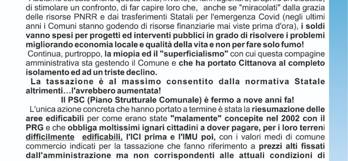 Cittanova,  “La disamministrazione continua…imperterrita” Il gruppo dell'ex sindaco publica un manifesto in città contro l'amministrazione Cosentino 